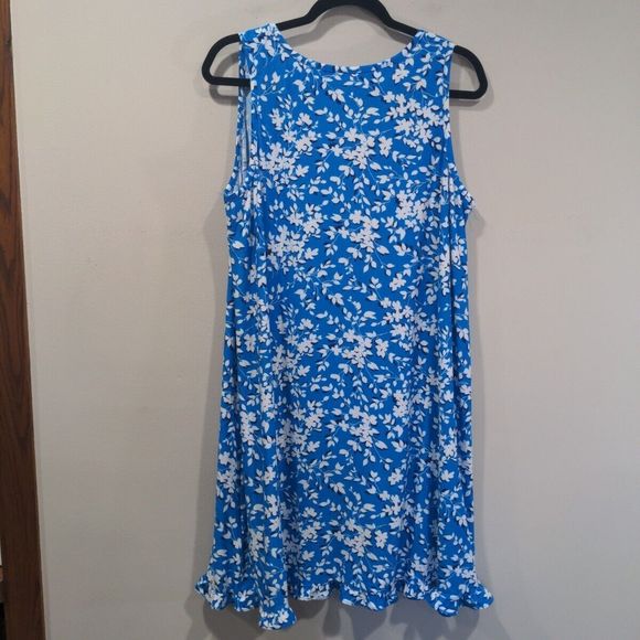 NWT Draper James Womens Ditsy Floral Sleep Dress Size L/XL Blue Sleeveless - Picture 8 of 10